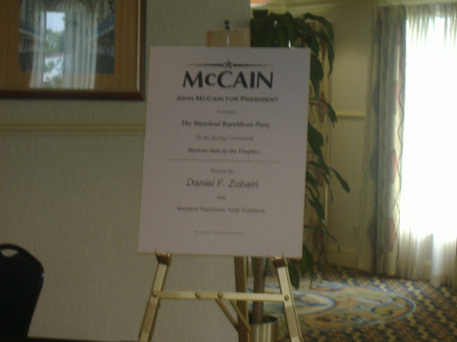 John McCain's local campaign had reserved one room...