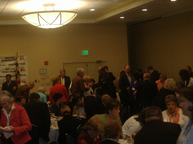 Michael Steele greets supporters at the Maryland Republican Party spring convention, May 19, 2007.