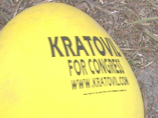 Apparently Mr. Kratovil was there yesterday - let's hope his campaign sinks like this balloon did.