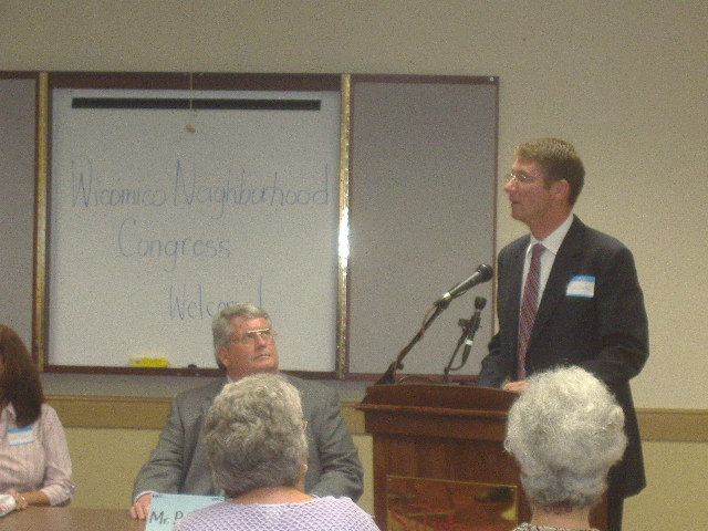 WNC Steering Committee Chair Jim Ireton delivered welcoming remarks as County Executive Rick Pollitt looks on.
